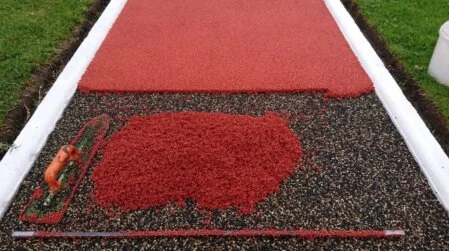 Revêtement sportif sur sous-couche BaseFlex pour terrain extérieur