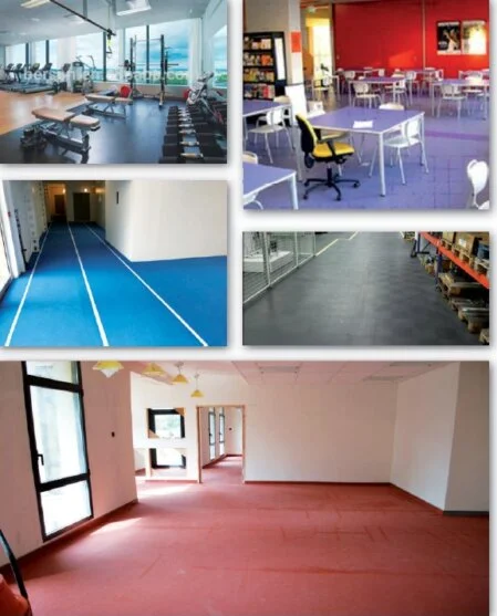 revêtement sol salle sport caoutchouc premium