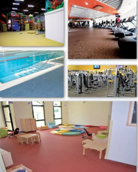 sol caoutchouc haute résistance zone passage intensif