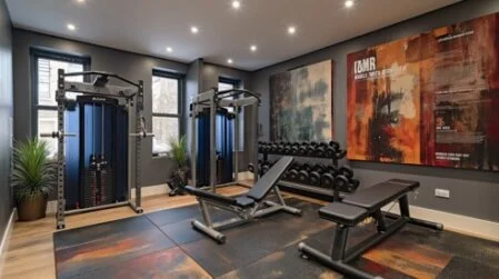 revêtement caoutchouc standard salle fitness